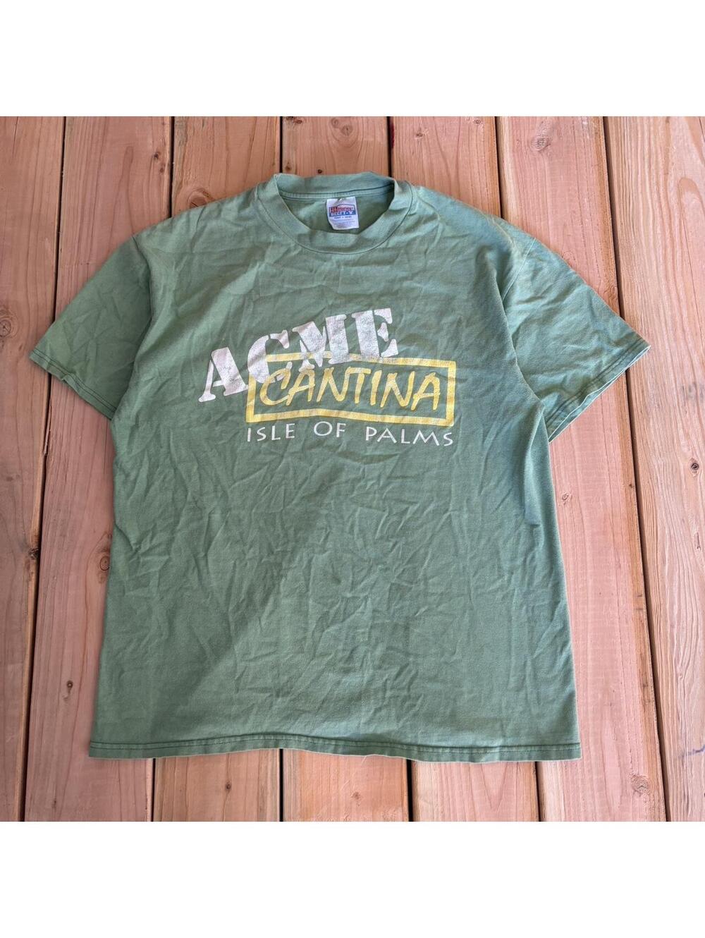 Green and yellow Acme Cantina Isle of Palms T-shirt fader